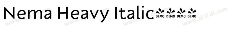 Nema Heavy Italic字体转换